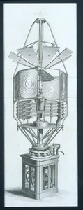Forgó dioptriás készülék világítótoronyhoz, Charles Tomlinson által szerkesztett Cyclopaedia of Useful Arts & Manufactures kiadványból, 1880-as évek körül alkotó: English School