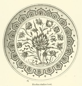 Rodoszi sekély tál (metszet) alkotó: English School
