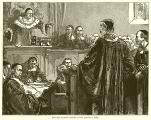 Richard Baxter Jeffreys bíró előtt, 1685 alkotó: English School