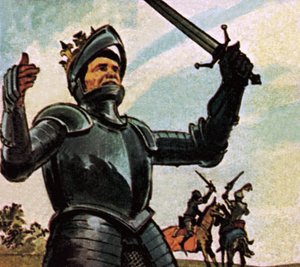 Richard III a Bosworth Fieldben alkotó: English School