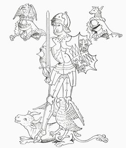 Richard Neville, J. R. Green „Az angol nép rövid története” című művéből, 1893-ban alkotó: English School