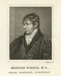 Richard Porson, görög professzor, Cambridge (metszet) alkotó: English School