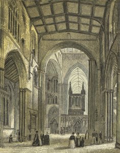 Ripon katedrális, kilátás a hajóra alkotó: English School