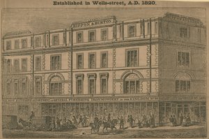 A Rippon és Burton áruházat 1820-ban alapították alkotó: English School