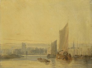 River Scene, Rouen alkotó: English School