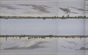 Panoráma a Temze folyóra, 1829 körül (akvatinta) alkotó: English School