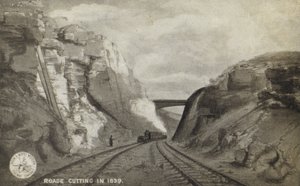 Roade-vágás 1839-ben alkotó: English School