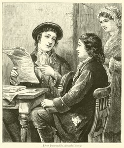 Robert Burns és Dr. Alexander Murray (metszet) alkotó: English School