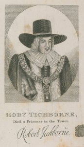 Robert Tichborne, fogságban halt meg a Towerben; London főpolgármestere 1651 alkotó: English School