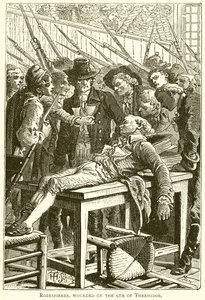 Robespierre Thermidor 9-én megsebesült alkotó: English School