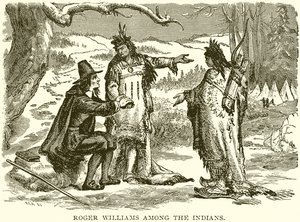 Roger Williams az indiánok között alkotó: English School