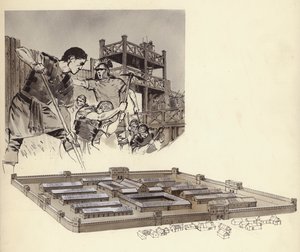 római tábor (gouache papíron) alkotó: English School