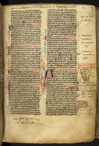 Royal 14 C.VII ff.86v Szegélydísz Oroszlánszívű Richárd címerével, illusztráció a következőből: "Matthew Paris, Historia Anglorum, Chronica majora, Part III" alkotó: English School