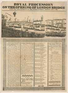 Királyi körmenet a London Bridge megnyitásán, 1831. augusztus 1 alkotó: English School