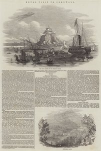 Királyi látogatás Cornwallban (metszet) alkotó: English School