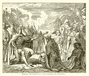 Habsburg Rudolf és Cseh Ottokár alkotó: English School