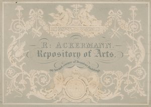 Rudolph Ackermann, Kereskedelmi kártya, Dobbs dombornyomásával alkotó: English School