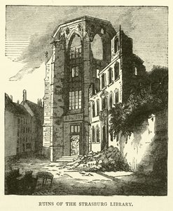 A strasburgi könyvtár romjai, 1870. szeptember alkotó: English School