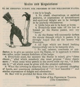 A Wellington-szobor építésekor betartandó szabályok és előírások alkotó: English School