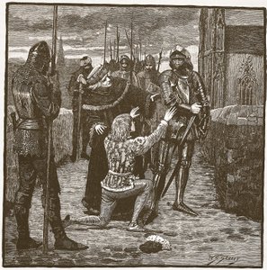 Rutland bittet Clifford um Gnade, Illustration aus Cassells Illustrierter Geschichte Englands