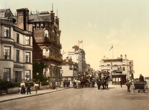 Ryde Hotels, Wight-sziget (kézzel színezett fotó) alkotó: English School