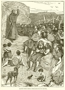 Szent Kolumba prédikál Monában alkotó: English School