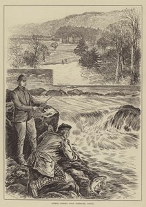 Lazachalászat a Taymouth kastély közelében (metszet) alkotó: English School