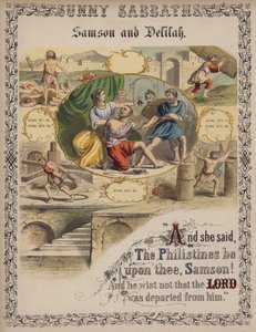 Sámson és Delila (színes metszet) alkotó: English School