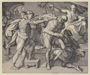 Sámson bukása (metszet) alkotó: English School