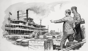Samuel Langhorne Clemens, Mark Twain (guache papíron) alkotó: English School
