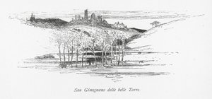 San Gimignano delle belle Torre (litho) alkotó: English School