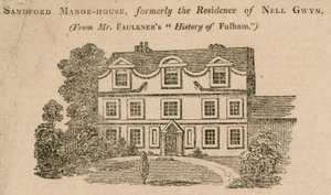 Sandford Manor House, Fulham, London, korábban Nell Gwynne lakóhelye alkotó: English School