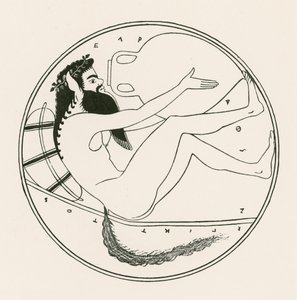 Szatír és amfora (metszet) alkotó: English School