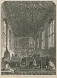 Savoy kápolna, Strand, a tűz után helyreállított állapotban alkotó: English School