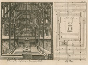 Állványzat a Westminster Hallban alkotó: English School