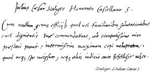 Scaliger, Julius Caesar alkotó: English School