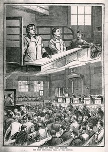 Jelenet az Old Bailey-ben: Az évszázad legszenzációsabb tárgyalása – Oscar Wilde alkotó: English School