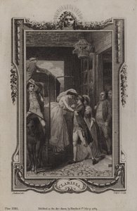 Jelenet a Clarissából, Samuel Richardson alkotó: English School