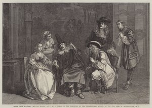 Jelenet Moliere „Medecin Malgre Lui” című művéből (metszet) alkotó: English School