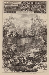 Jelenet a "Robinson Crusoe"-ból a Covent Garden Színházban (metszet) alkotó: English School
