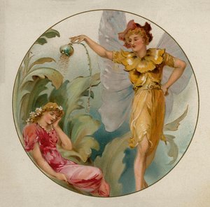 Jelenet Shakespeare Szentivánéji álom című művéből (chromolitho) alkotó: English School