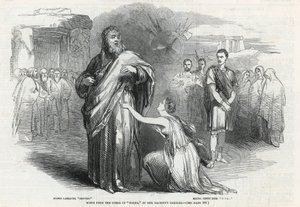 Jelenet a Norma című operából a londoni Her Majestys Theatre-ben alkotó: English School
