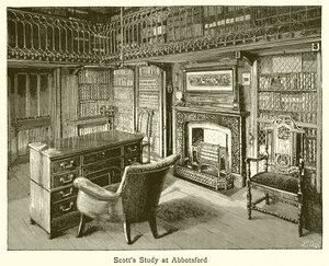 Scotts Arbeitszimmer in Abbotsford von English School