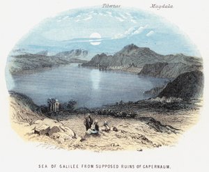 Galileai-tenger Gapernaum állítólagos romjaiból (színes metszet) alkotó: English School