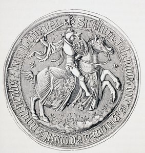 Jean II., Burgundia hercegének, Nevers grófjának és Donzy bárójának pecsétje, 1880 körül alkotó: English School