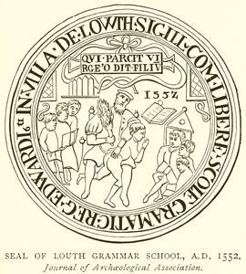 Louth Gimnázium pecsétje, i.sz. 1552 alkotó: English School