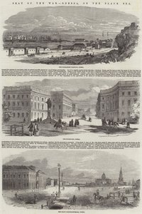 A háború székhelye, Odessza, a Fekete-tenger partján (metszet) alkotó: English School