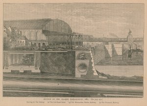 A Temze rakpart szakasza, 1867 alkotó: English School