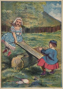 See-Saw, Margery Daw (színes litográfia) alkotó: English School