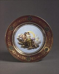 Sevres edény Thetis és Jupiterrel, Robert Adams 19. század eleje (porcelán) alkotó: English School